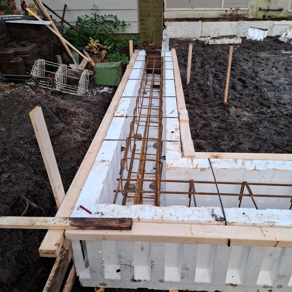 Betonwapening in fundering